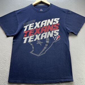Houston Texans Shirt Mens Medium Blue NFL Football 2014 Schedule Tee Majestic